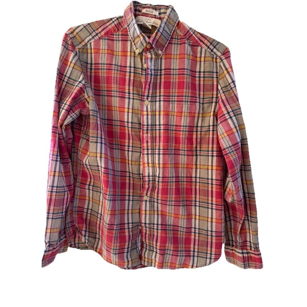 H&M L.O.G.G. Men's Blue Multicolored Button Down Shirt Size Medium 100% Lot Of 2